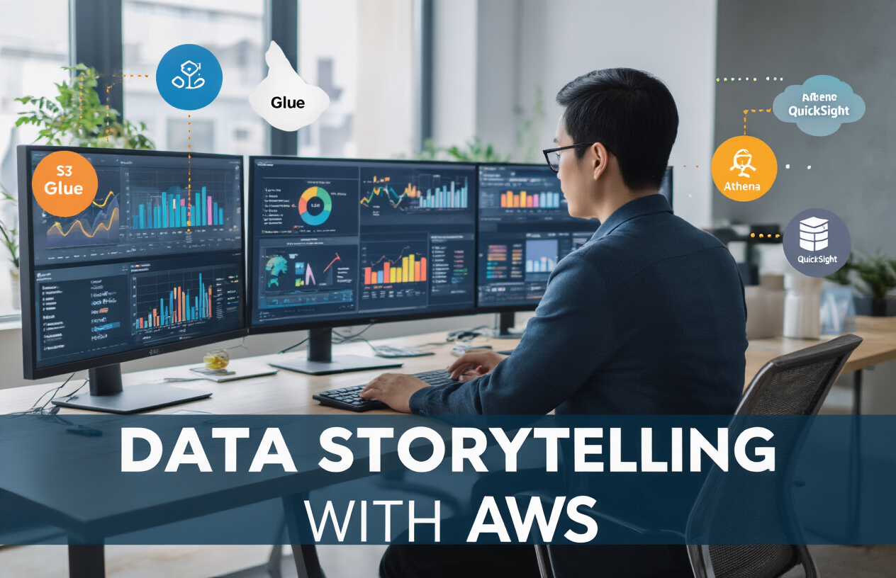 Data Analysis and Story Telling Made Easy: S3, AWS Glue, Athena, Quicksight and QuickSight Q