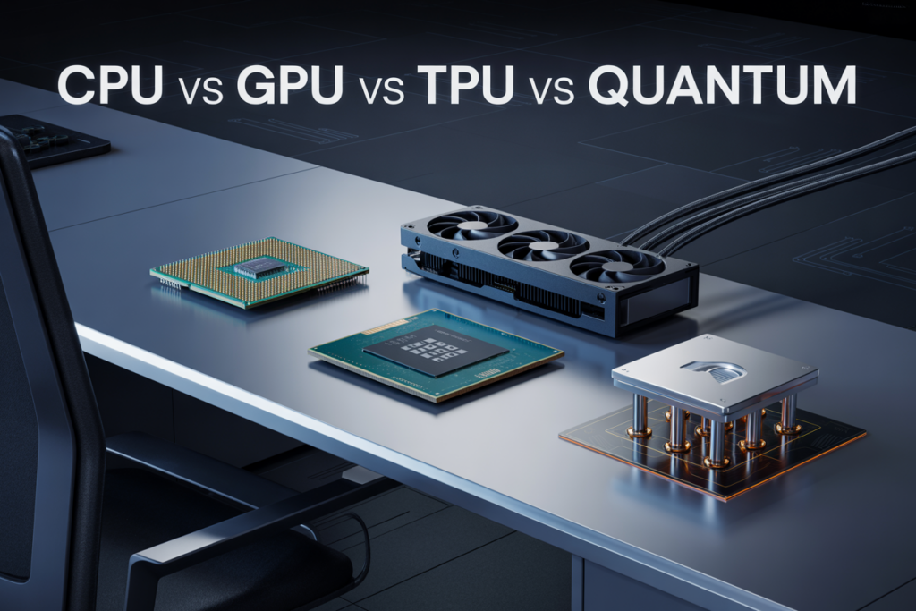 CPU vs GPU vs TPU vs Quantum Computing: What They Really Mean and When to Use Each